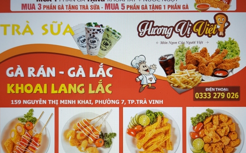 Gà rán khoai lắc Hương Vị Việt - Trà sữa UP